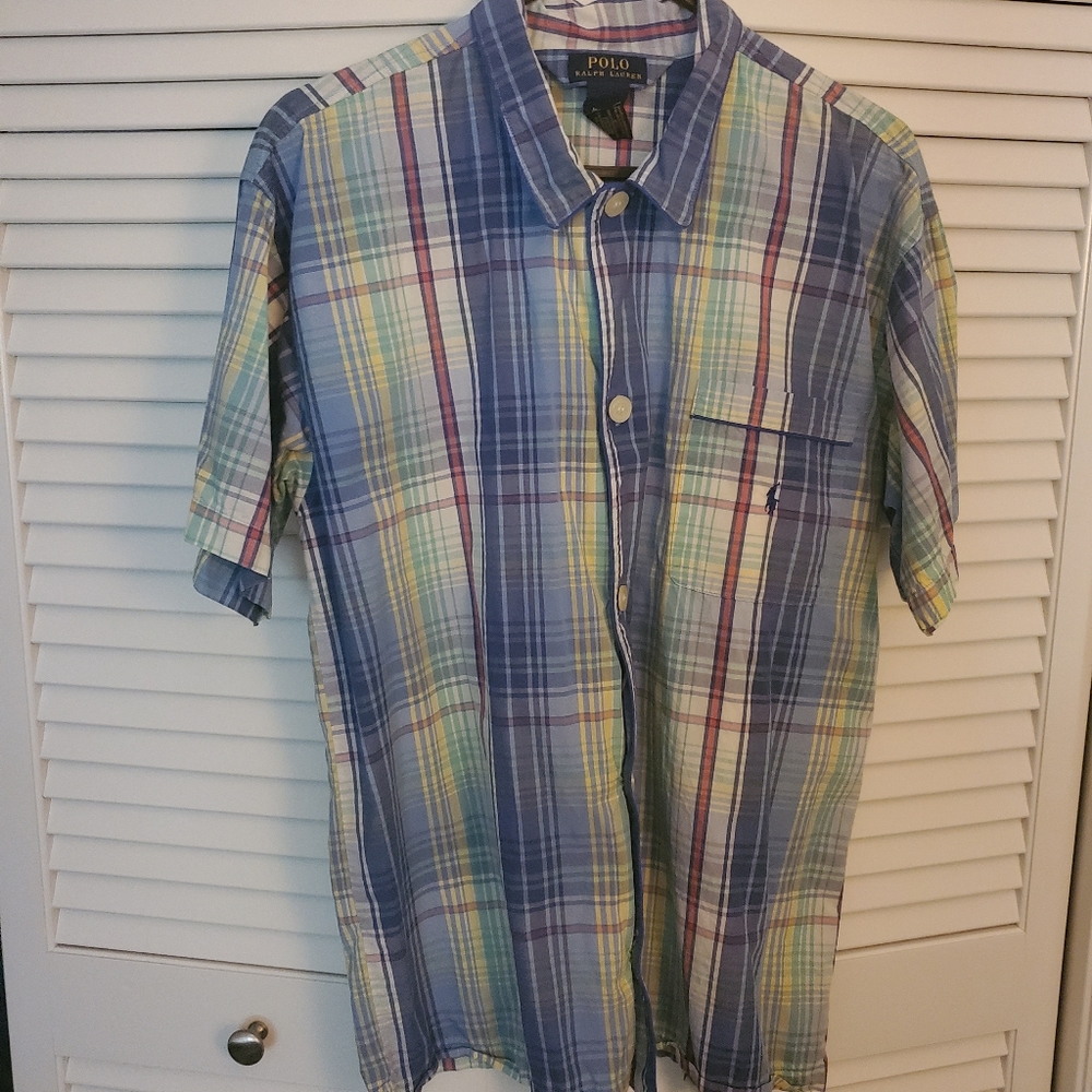 Ralph Lauren Mens Button Down Short Sleeve